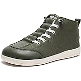 HOBIBEAR Canvas Barefoot Boots for Women Zero-Drop Wide Width Shoes Mid Top Breathable Walking Boots