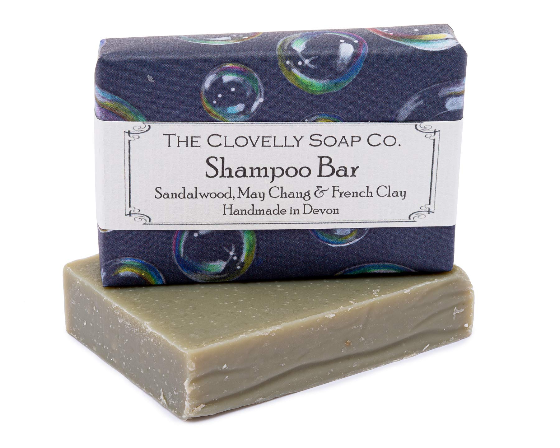 Clovelly Soap Co Natural Handmade Shampoo Soap Bar with Sandalwood & May Chang for Normal-oily Hair and Scalp 100g