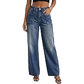 EMMIOL Baggy Jeans for Women, Wide Leg Jeans Plus Size Boyfriends Denim Pants, Y2K Vintage Style