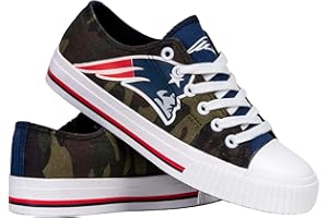 FOCO Women's NFL Camo Low Top Canvas Sneakers Shoes
