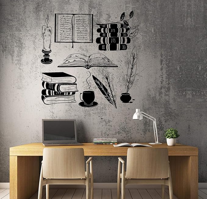 Amazon.com: Wall Decal for Writers Book Writing Process Coffee Candle