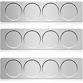 CHENGU 3 Pieces Stainless Steel Wall Plate Base Wall Mounted Base for Home Magnetic Spice Jars Supplies Kitchen