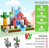 COOLJOYA Magnetic Blocks 108 Piece Set 20 Colors STEM Montessori Building Toys view 6