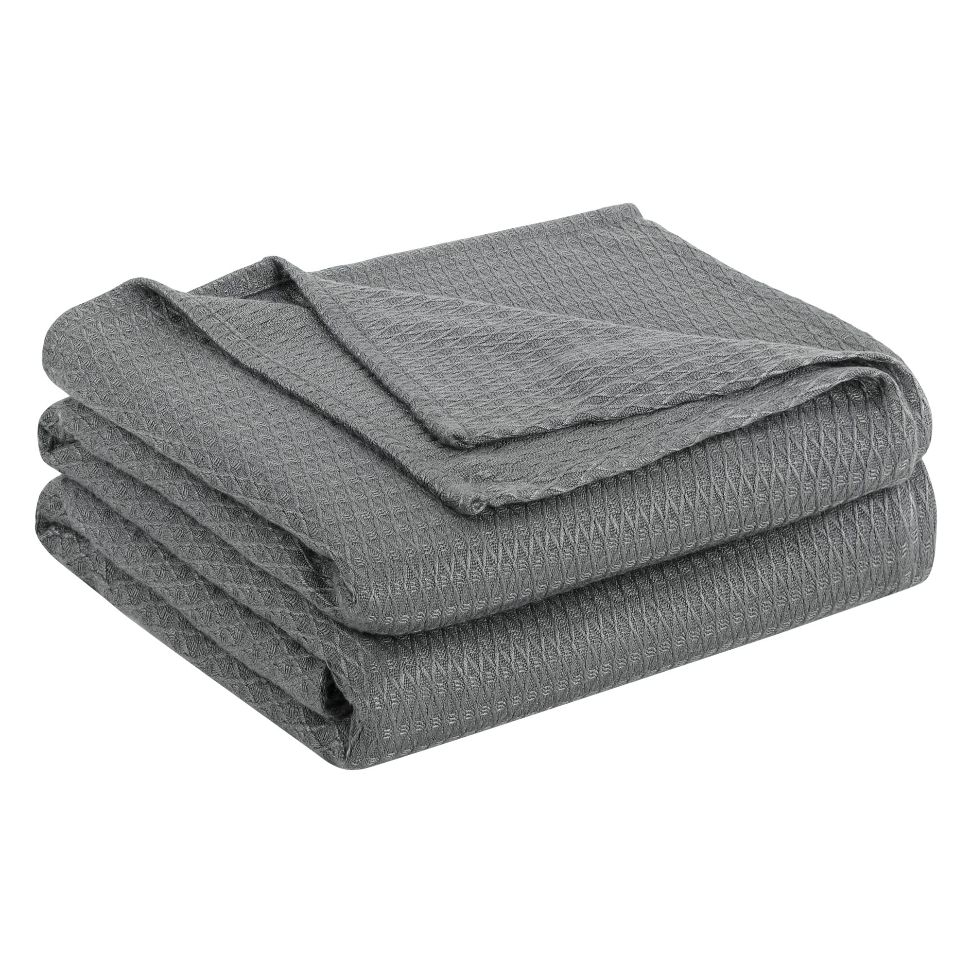 PiccoCasa Cooling Bamboo Blanket All Seasons Breathable for Hot Sleepers, Soft and Lightweight for Bed, Sofa Thin Blanket Summer Keep Cool Dark Gray Super King 230x275cm