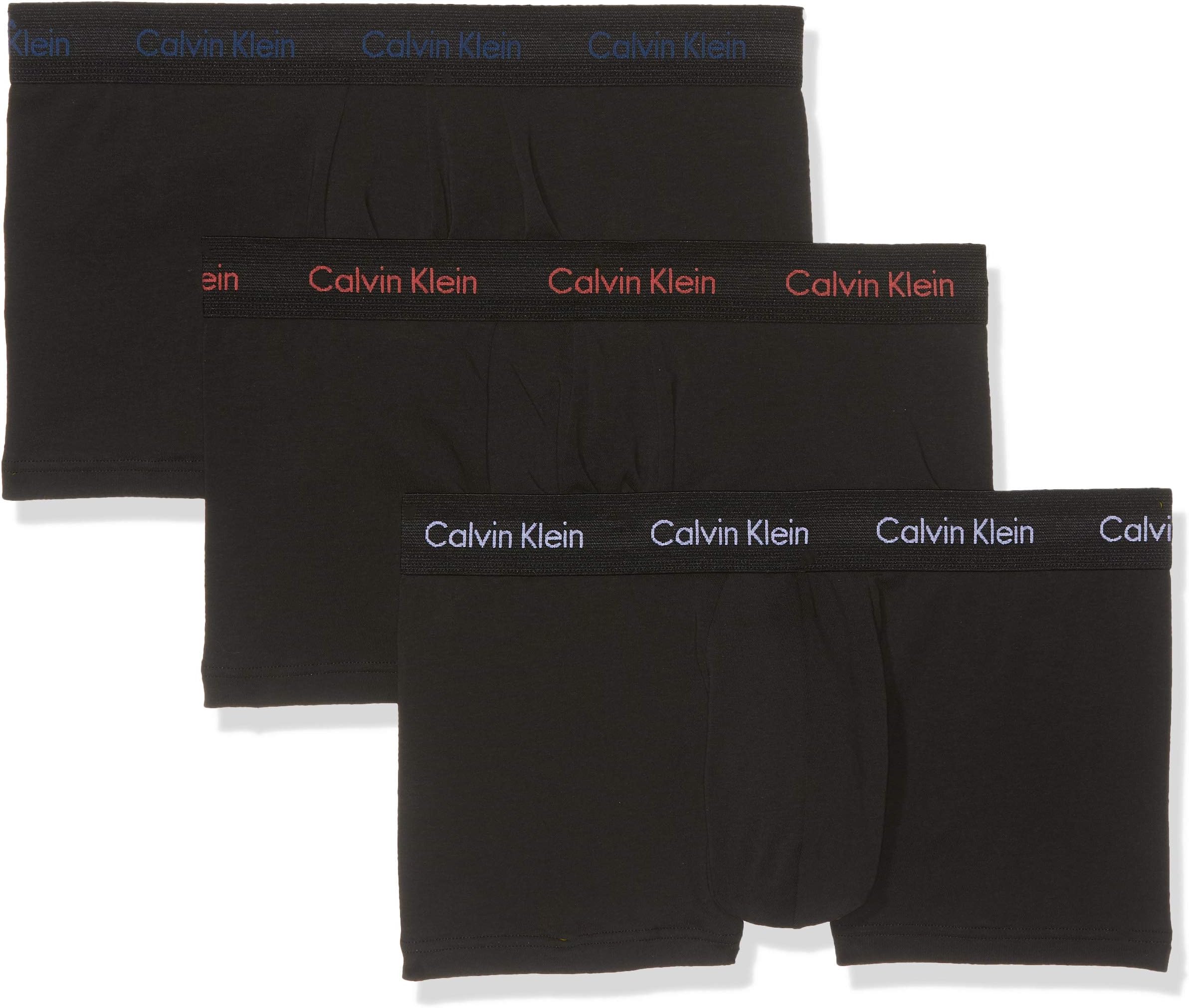 Calvin Klein Underwear Men’s Hip Trunks Pack of 3 - Cotton Stretch