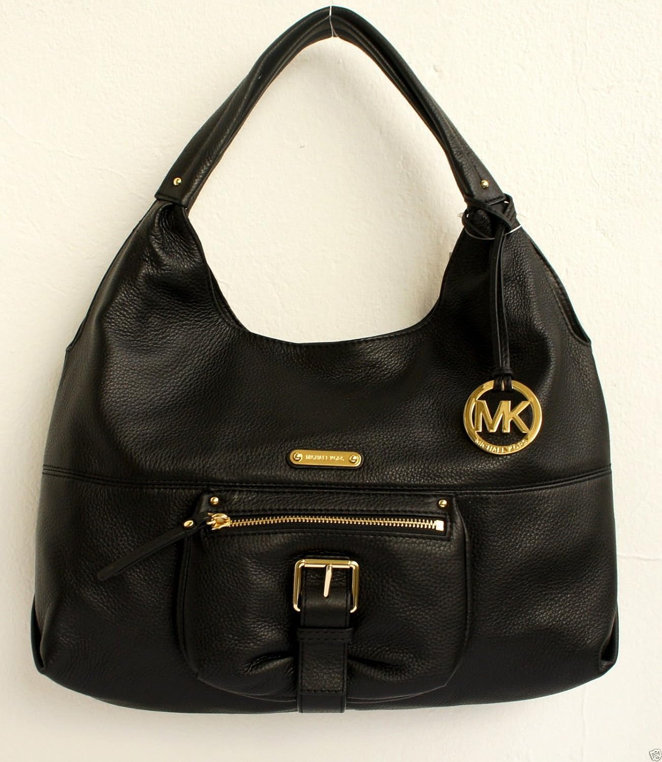 Michael Kors Austin Large Shoulder Leather Bag Black Handbags