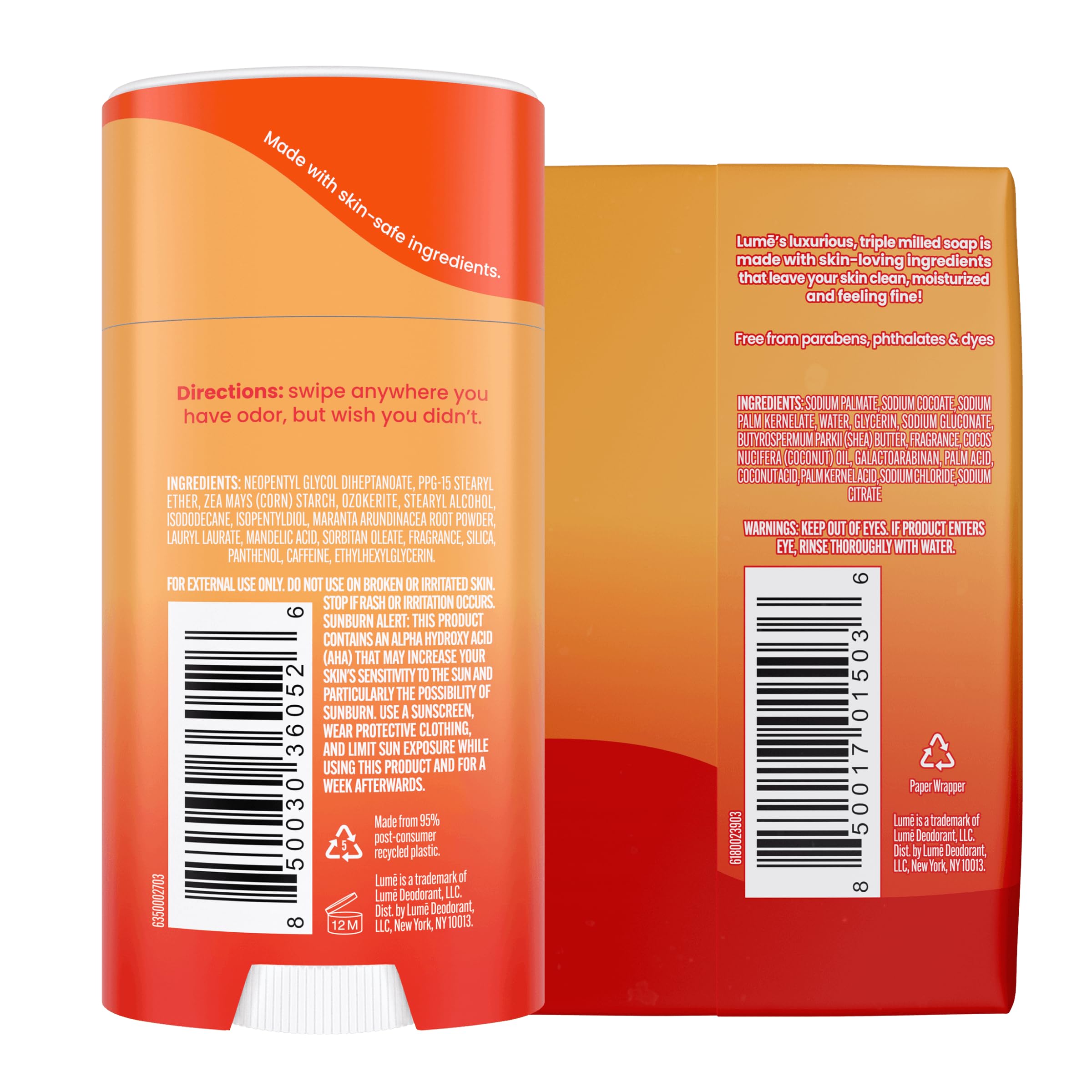 Lume Whole Body Deodorant And Soap - 2.6 Ounce