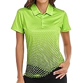 Little Beauty Women's Golf Polo Shirts Short Sleeve Moisture Wicking Tennis Athletic Shirt with 3 Button