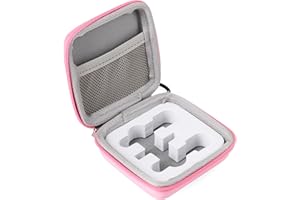 SoleKing Mini Mic Case Wireless Lavalier Microphone Case for Wireless lavalier Microphones Mini Tiny Mic Lapel Clip Microphones (Pink)