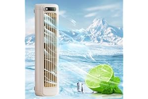 ONTUZ FreshClim - Relaxix Cooling Ace, Relaxix Fanyil Cooling Ace, 3-Speed Adjustment, Bladeless Air Circulation for Comfortable Direct Airflow, 2000 Mah Battery for 12 H Operation Throughout Night (Beige)