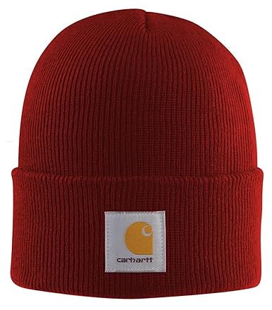 Carhartt Acrylic Watch Cap - Dunkelrot CHA18CRIMSON Strickmütze Hüte Beanie Mütz CHA18CRIMSON