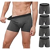 DLAPL Men's Boxer Briefs Cotton Trunks Underwear Multipack 4 Pack