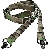DDOUT QD Sling with Swivels, Two Point Rifle Sling with mlok Qd Mounts | Gun Sling Length Adjustable with Elastic Bungee for Hunting and Outdoor, Black/Camo/Tan/Green/Orange