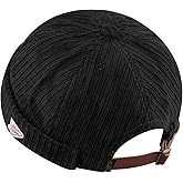 CLAPE Brimless Beanie Hat Corduroy Watch Cap Rolled Cuff Docker Cap Leon Skull Harbour Hat Unisex