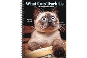 Willow Creek Press What Cats Teach Us Softcover Weekly Planner 2025 Spiral-Bound Engagement Calendar (6.5" x 8.5")