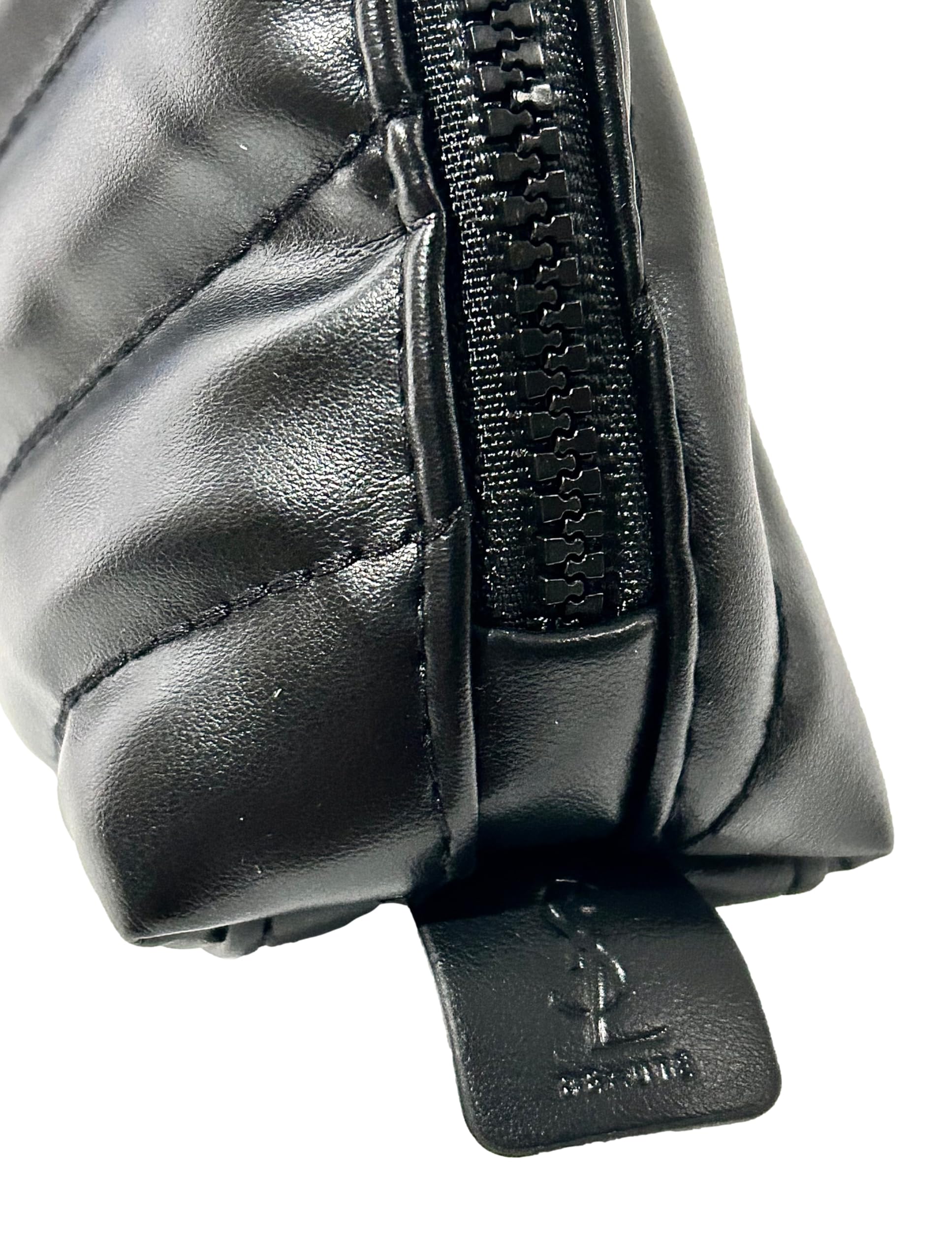 Yves Saint Laurent YSL Cosmetic SMALL BLACK QUILTED DOME Pouch Makeup Bag YSL QUILT Fragrance Bag (MINI/SMALL 6L X 4H X 1W) - 5499