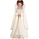 Queen Elizabeth Costume for Women, White Victorian Ball Gown for Renaissance Cosplay Costume