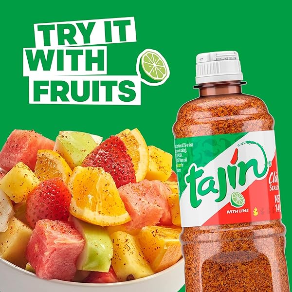 TAJÍN CLÁSICO SEASONING 14OZ AND TAJÍN FRUITY CHAMOY SAUCE 15.38OZ (PACK OF 2)