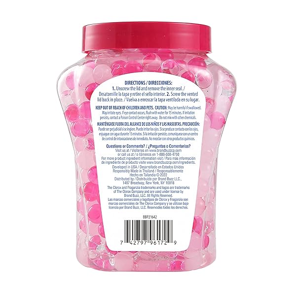 CLOROX FRAGANZIA AIR FRESHENER CRYSTAL BEADS SWEET ROSEWATER 12OZ | LONG-LASTING AIR FRESHENER BEADS 12 OUNCES | EASY TO USE VENTED JAR AIR SCENT BEADS FOR HOMES, BATHROOMS, CLOSETS, CAR OR OFFICE