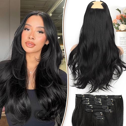 KooKaStyle Clip in Hair Extensions Thick Long Straight Upgrade