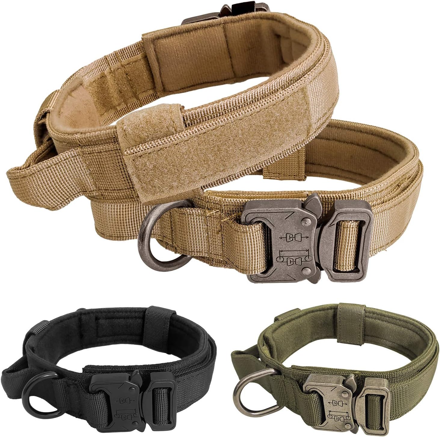 Tactical Dog Collars, 1.5" Width Adjustable Military Dog