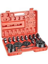 OrionMotorTech 23-Piece FWD Front Wheel Drive Bearing Adapters Puller Press Replacement Installer Removal Tool Kit
