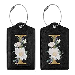 2 PCS Flower Lette I Luggage Tag for Suitcases
