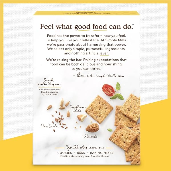 SIMPLE MILLS ALMOND FLOUR CRACKERS, SUNDRIED TOMATO & BASIL – GLUTEN FREE, VEGAN, HEALTHY SNACKS, PLANT BASED, 4.25 OUNCE (PACK OF 1)