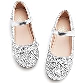 Stelle Girls Mary Jane School Flats Flower Wedding Uniform Party Shoes（Toddler/Little Kids/Big Kids）