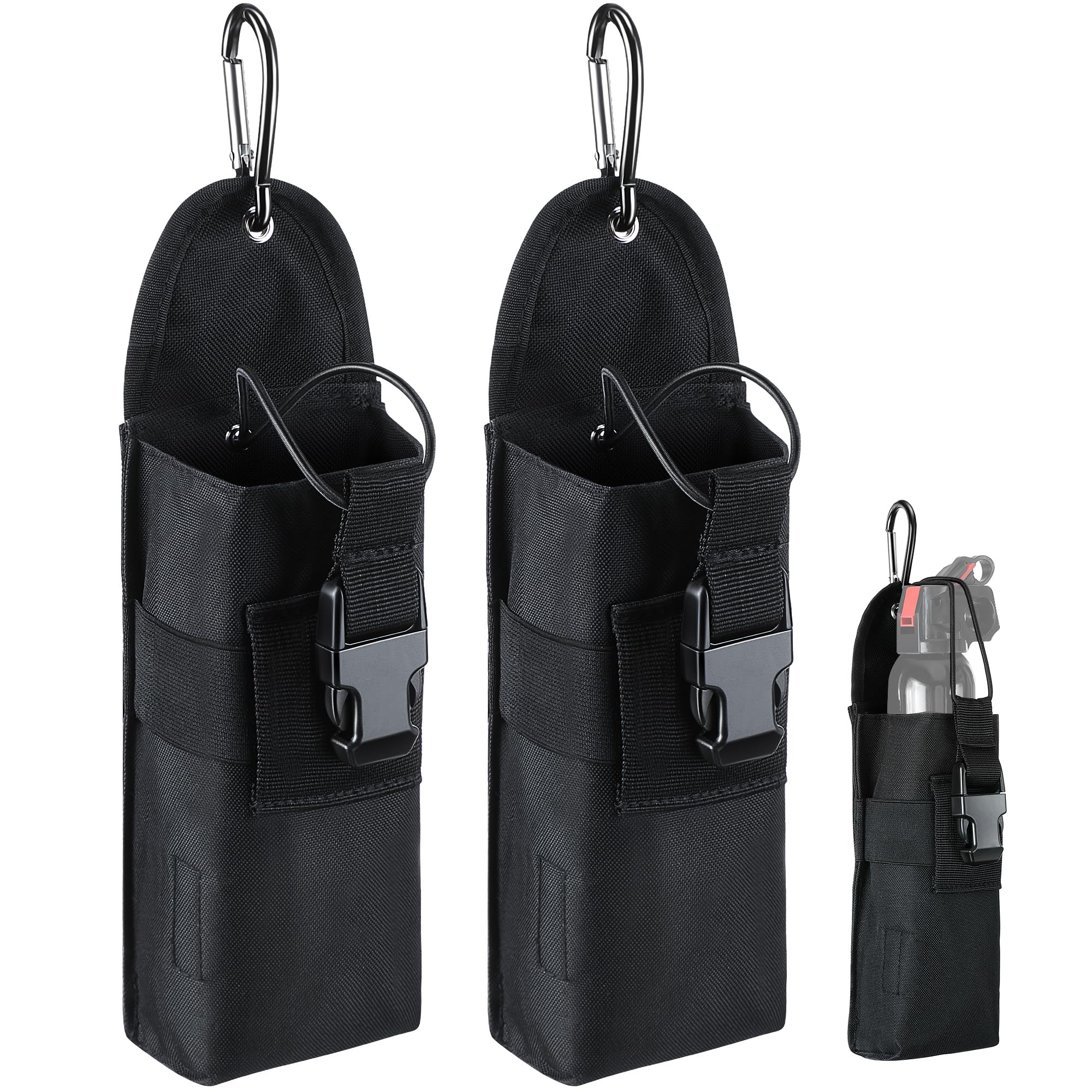 Photo 1 of 2 Pack Bear Spray Holster with Quick Release Buckle (Spray Not Included), Nylon Holster with Hook & Loop for 7.9 & 9.2fl Oz Canister, Portable Pouch & Elastic Cord Design for Hiking Camping, Outdoor