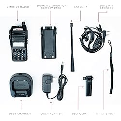 BTECH GMRS-V2 5W 200 Fully Customizable Channels