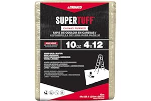 Trimaco 51127 SuperTuff Drop Cloth, 4-feet x 12-feet, Tan, 48 Sq Ft
