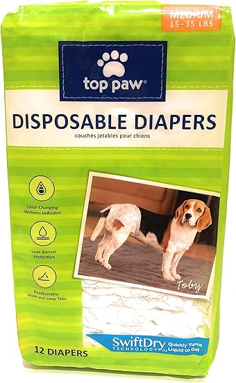 top paw disposable diapers 12 pack
