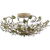 Crystorama Josie 5 Light Champagne Green Tea Semi Flush Mount