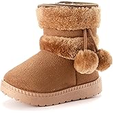 Yeeteepot Girls Boys Snow Boots Kids Warm Winter Boots Toddler Plush Booties Fur Lined Non-Slip Shoes (Toddler/Little Kid/Big Kid)