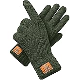 CHENMEI Winter Gloves for Men Women-Warm TouchScreen Cold Weather Gloves,Wool Knit Thermal Adults Gloves for Driving Texting