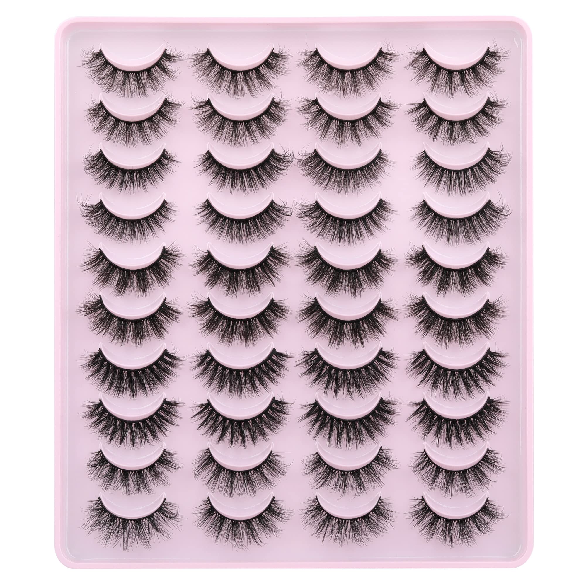 JIMIRE Eyelashes Fluffy 5D Natural False Eyelashes 5 Styles Mixed 14-18MM Fake Lashes Soft 20 Pairs Multipack — image 1