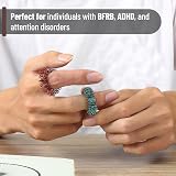 Mr. Pen Spiky Sensory Rings 10 Pack Stainless Steel Anodized Fidget Rings view 5