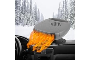 ROYADVE 12V 120W Portable Car Heater That Plugs into Cigarette Lighter, Portable Heater for Vehicle - Grey