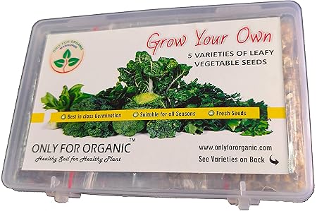 ONLY FOR ORGANIC - Five Varieties of Leafy Vegetable Seeds