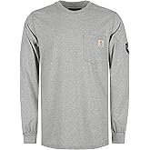 BOCOMAL FR Shirts Lightweight Classic Crew Long Sleeve Fire Resistant Shirt CAT2