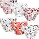 KikizYe Little Girls 100% Cotton Underwear Soft Breathable Briefs