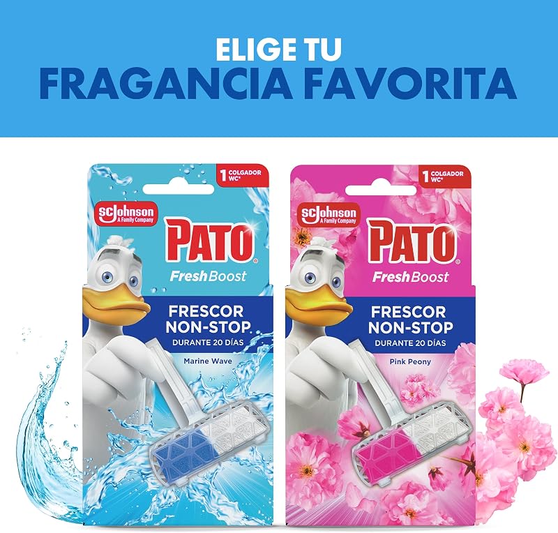 Fresh Boost Marine Wave WC Hangar, limpa, refresca e perfuma a sanita, frescura intensa, cabides de 10