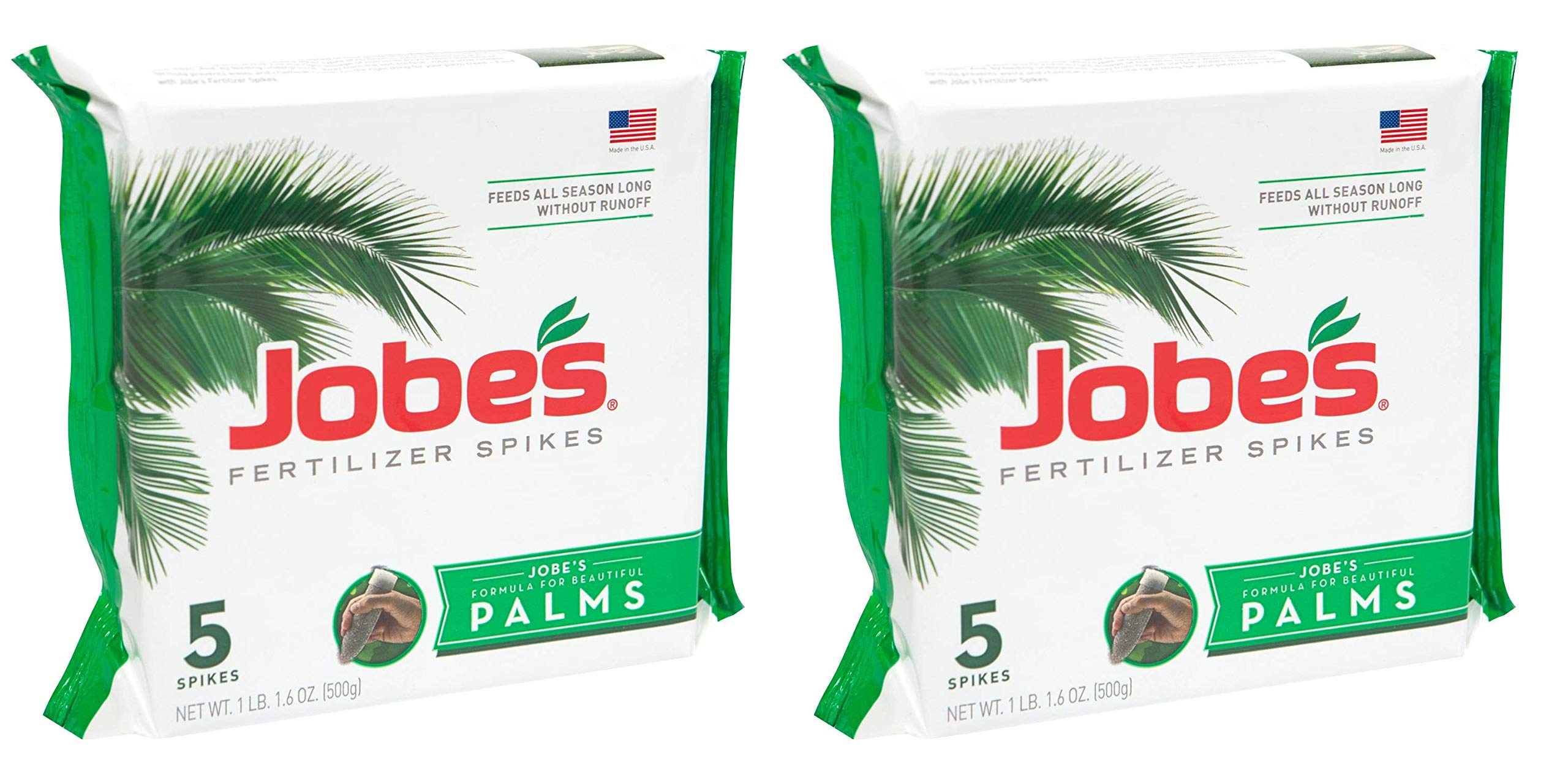Photo 1 of Jobe's Palm Tree Fertilizer Spikes 10-5-10 Time Release Fertilizer for All Outdoor Palm Trees, 5 Spikes Per Package (2-(Pack))