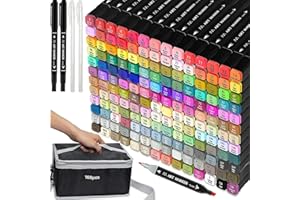 Tommax 168 Colors Dual Tip Alcohol Markers, Sketch Markers Set for Kids Adults Artists Painting, Coloring, Sketching, Multicolor