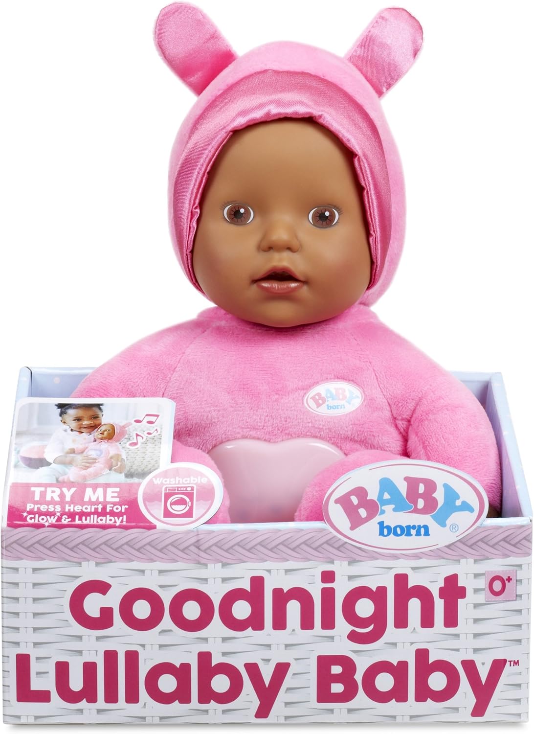 baby born goodnight lullaby brown eyes realistic baby doll