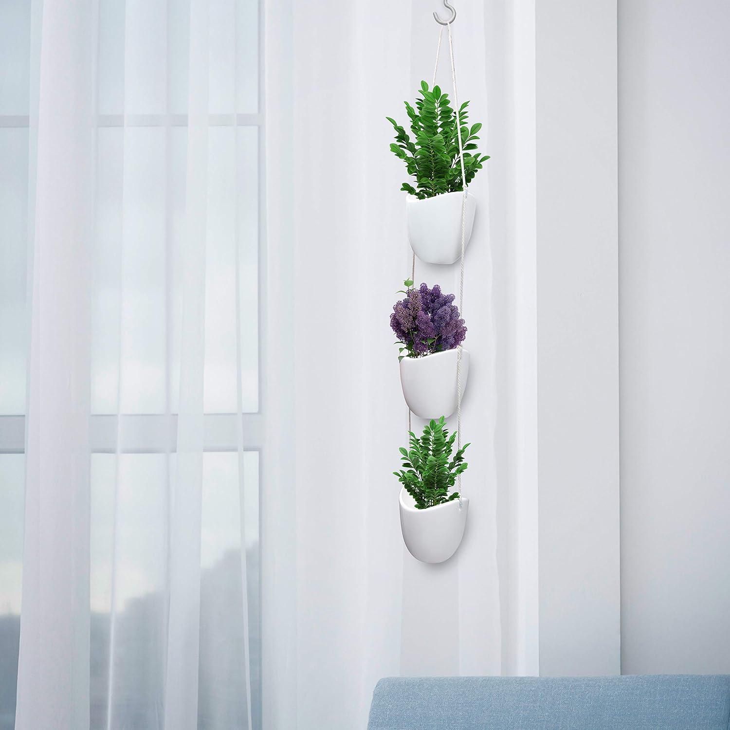 plantas 3 piezas colgador macetas