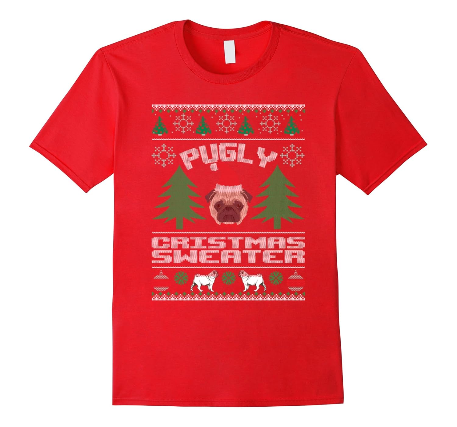 Funny Pugly Christmas Sweater Tshirt 2017-ANZ