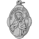 1" Saint and Holy Subject Medal with Prayer Card | Over 25 Different Saints | Durable and Detailed Charm | Pendant Medal Carded with Prayer | Christian Jewelry (St. Teresa of Avila)