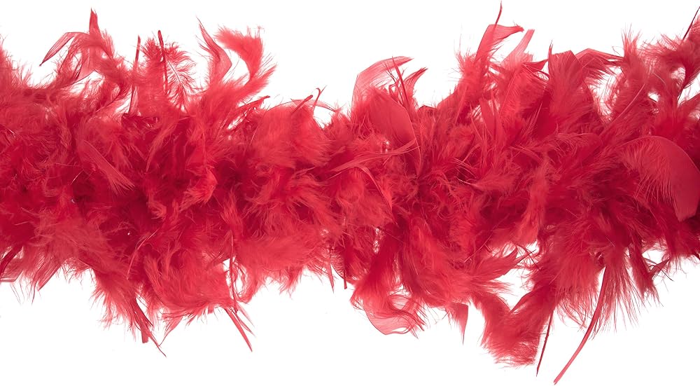 Trimits Red Marabou Feather Boa 1.8m x 12cm Fancy Dress Party